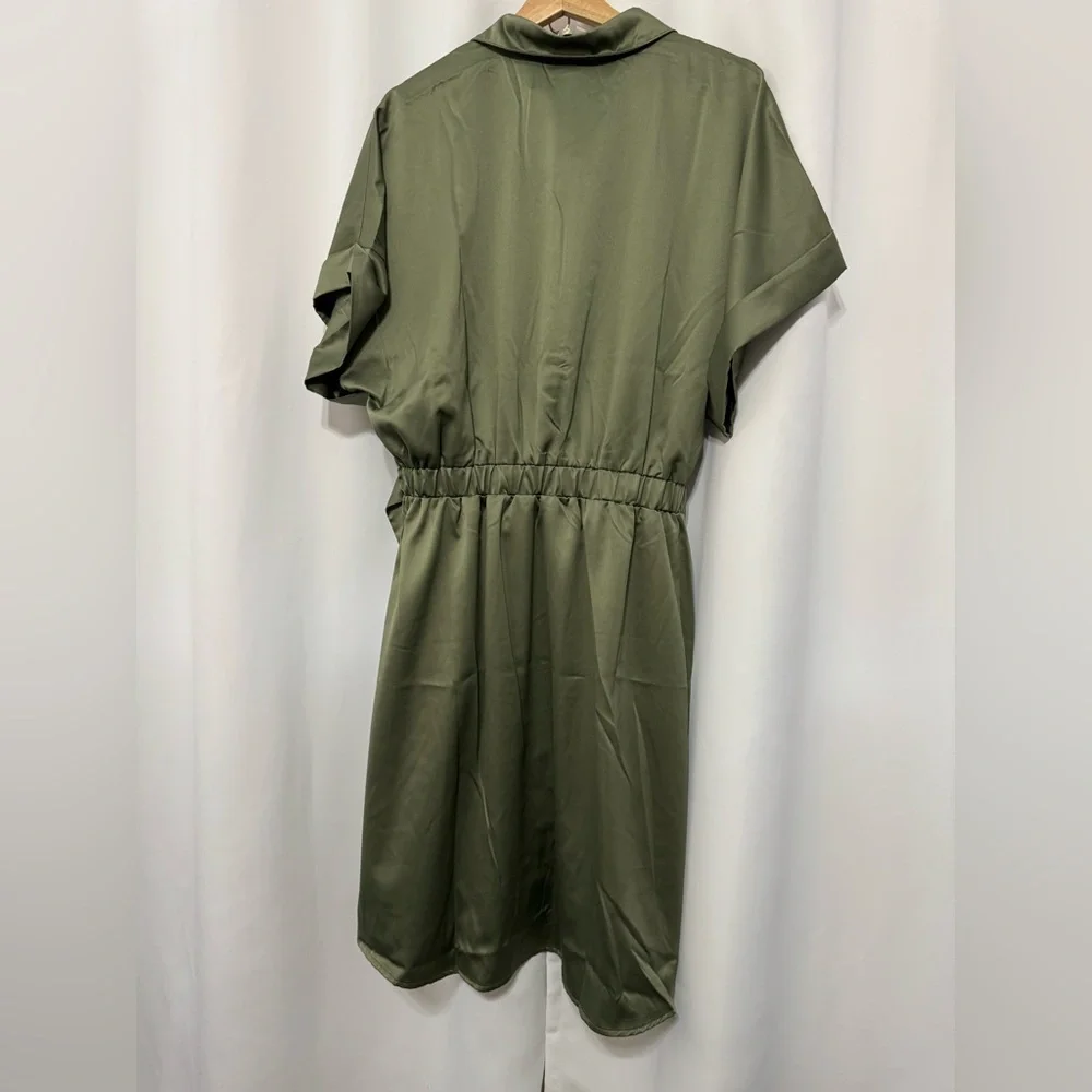 French Connection Sage Green Midi Dress - Picture 8 of 8